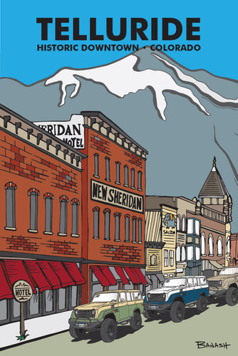 TELLURIDE ~ SHERIDAN HOTEL ~ HISTORIC DOWNTOWN ~ COLORADO ~ 12x18