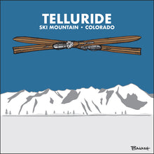 Load image into Gallery viewer, TELLURIDE ~ SKI MOUNTAIN ~ VINTAGE SKIIS ~ X ~ 1:1