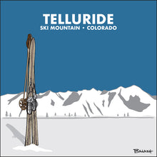 Load image into Gallery viewer, TELLURIDE ~ SKI MOUNTAIN ~ VINTAGE SKIIS ~ 1:1
