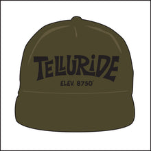 Load image into Gallery viewer, TELLURIDE ~ ELEV. 8750' ~ SURF STYLE ~ GRAPHIC HAT