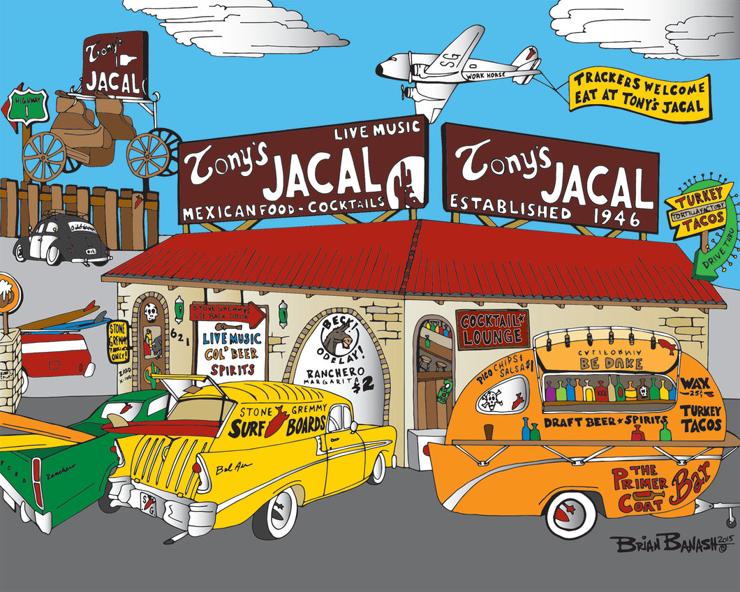 TONY'S JACAL ~ BACKLOT ~ SOLANA BEACH ~ 16x20