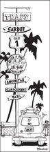 Load image into Gallery viewer, TRAPS ~ SURF ~ CARDIFF BY THE SEA ~ SIGN POST ~ 1:3
