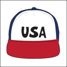 Load image into Gallery viewer, USA ~ FOAMIE ~ TRUCKER HAT ~ FLAT ~ GRAPHIC HAT
