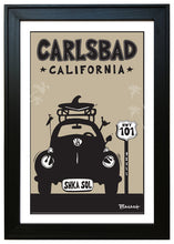 Load image into Gallery viewer, CARLSBAD ~ SURF BUG GRILL ~ HWY 101 ~ BLACK N TAN ~ 2:3