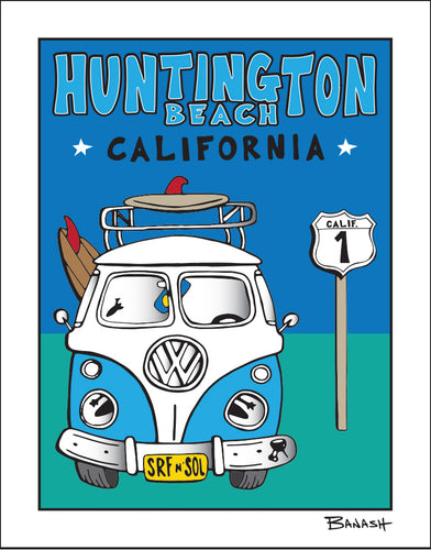 HUNTINGTON BEACH ~ VW SURF BUS GRILL ~ 3:4