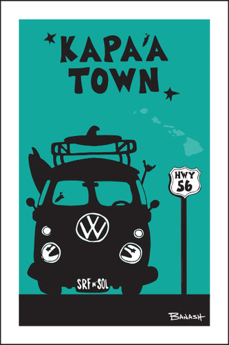 KAPA'A TOWN ~ SURF BUS GRILL ~ HWY 56 ~ SEAFOAM ~ 2:3