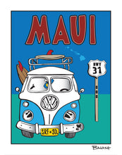 Load image into Gallery viewer, MAUI ~ SURF BUS GRILL ~ HWY 31 ~ LAVA ~ 3:4
