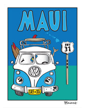 Load image into Gallery viewer, MAUI ~ SURF BUS GRILL ~ HWY 31 ~ SEAFOAM ~ 3:4