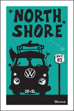 Load image into Gallery viewer, NORTH SHORE ~ O'AHU ~ SURF BUS GRILL ~ SEAFOAM ~ 2:3