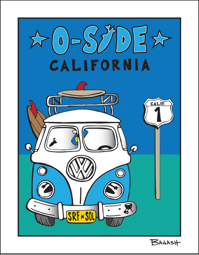 O-SIDE ~ OCEANSIDE ~ SURF VW BUS GRILL ~ HWY 1 ~ 3:4