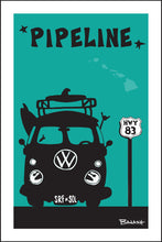 Load image into Gallery viewer, PIPELINE ~ O'AHU ~ SURF BUS GRILL ~ SEAFOAM ~ 2:3