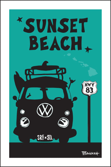 SUNSET BEACH ~ SURF BUS GRILL ~ SEAFOAM ~ 2:3