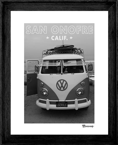 SAN ONOFRE ~ CALIF. ~ VW BUS CALIF. GRILL ~ 16x20