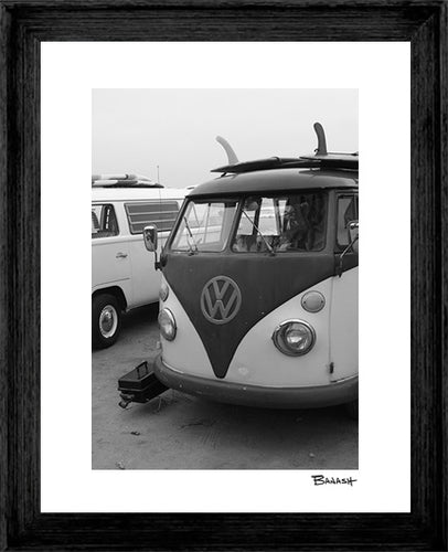 SAN ONOFRE ~ CALIF. ~ VW BUS GRILL'N ~ 16x20