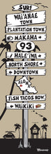 Load image into Gallery viewer, WAI'ANAE TOWN ~ MAKAHA ~ SIGN POST ~ 1:3