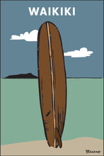 Load image into Gallery viewer, WAIKIKI BEACH ~ VINTAGE LONGBOARD ~ LE'AHI ~ 2:3