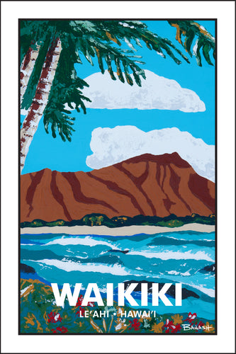 WAIKIKI ~ LE'AHI ~ O'AHU ~ HAWAI'I ~ 12x18