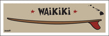 Load image into Gallery viewer, WAIKIKI ~ OAHU ~ RED FIN ~ SURFBOARD ~ 8x24