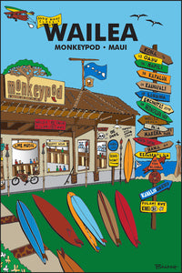 WAILEA ~ MONKEYPOD KITCHEN ~ MAUI ~ 12x18