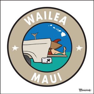 WAILEA ~ MAUI ~ TAILGATE SURF GREM ~ ROUND ~ 12x12