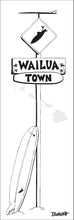 Load image into Gallery viewer, WAILUA TOWN ~ SURF XING ~ LONGBOARD ~ SIGN POST ~ 1:3