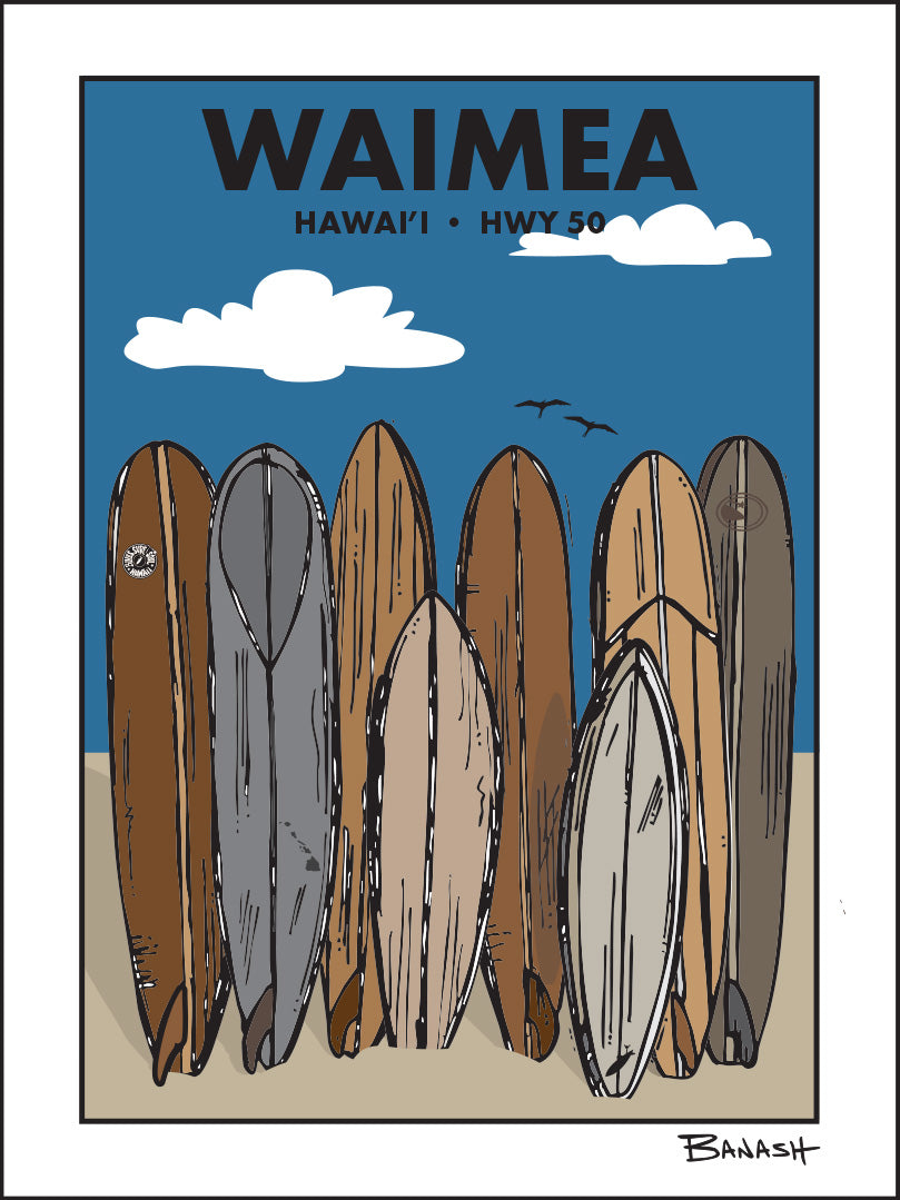 WAIMEA TOWN ~ SURF QUIVER ~ 3:4