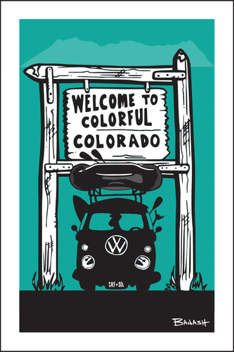 WELCOME TO COLORADO SIGN ~ RAFT BUS GRILL ~ 2:3