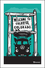 Load image into Gallery viewer, DURANGO ~ COLORADO ~ WELCOME SIGN ~ RAFT BUS GRILL ~ SEAFOAM ~ 2:3