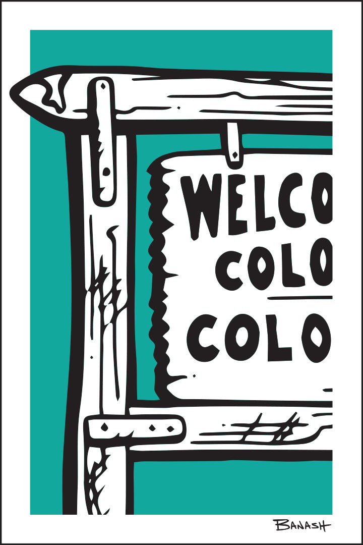 WELCOME TO COLORFUL COLORADO ~ SIGN POST ~ WEST BLEED ~ DURANGO ~ 2:3
