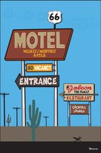 Load image into Gallery viewer, WINSLOW ~ ROUTE 66 ~ MOTEL ~ 12x18