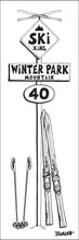 Load image into Gallery viewer, WINTER PARK MOUNTAIN ~ SKI XING ~ SIGN POST ~ VINTAGE SKIIS