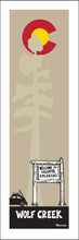 Load image into Gallery viewer, WOLF CREEK ~ COLORADO WELCOME SIGN ~ SKI BUG ~ PINE