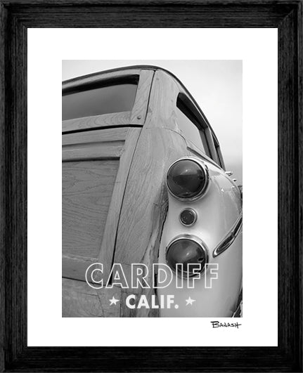 CARDIFF ~ '42 BUICK WOODIE ~ FRAMED PRINT ~ MAT ~ 16x20