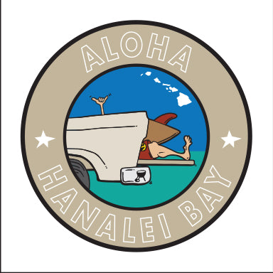 ALOHA ~ HANALEI BAY ~ TAILGATE SURF GREM ~ 6x6