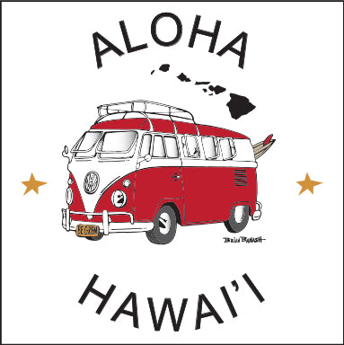 ALOHA ~ HAWAII ~ CALIF STYLE BUS ~ 12x12