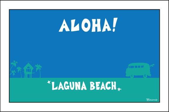 LAGUNA BEACH ~ ALOHA ~ 12x18