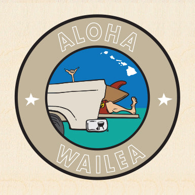 ALOHA ~ WAILEA TOWN ~ TAILGATE SURF GREM ~ 6x6