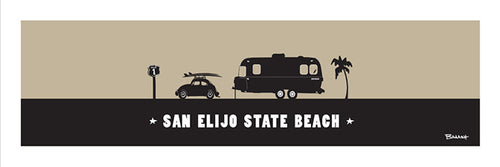 SAN ELIJO STATE BEACH ~ SURF BUG ~ AIRSTREAM ~ 8x24