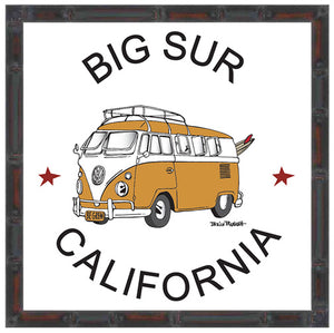 BIG SUR ~ CALIF STYLE BUS ~ 12x12