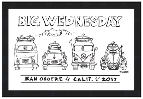 BIG WEDNESDAY 2017 ~ SAN ONOFRE ~ SURF RIDES ~ 12x18