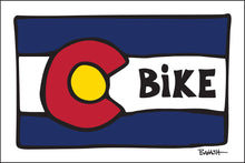 Load image into Gallery viewer, BIKE ~ COLORADO FLAG ~ LOOSE ~ 12x18