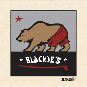 BLACKIES ~ SURF BEAR ~ 6x6