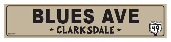 BLUES AVE ~ CLARKSDALE ~ 5x20