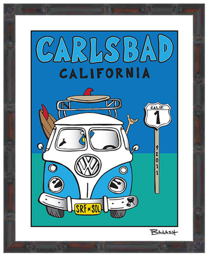 CARLSBAD ~ VW BUS GRILL ~ 11x14