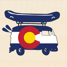 Load image into Gallery viewer, COLORADO ~ RAFT BUS ~ CO FLAG ~ 6x6