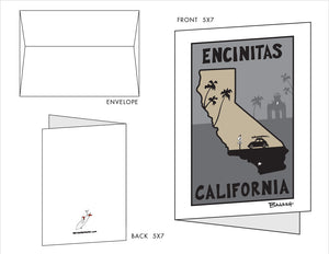ENCINITAS ~ 10 BLANK CARDS ~ 5x7