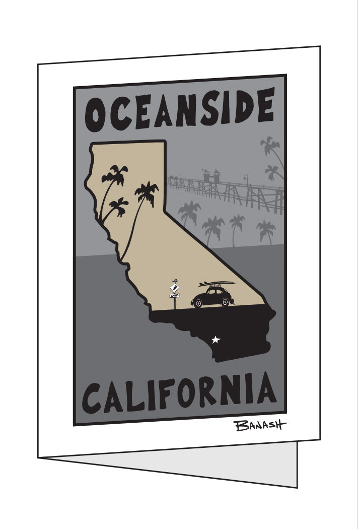 OCEANSIDE ~ 10 BLANK CARDS ~ 5x7