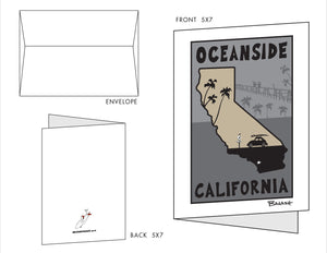 OCEANSIDE ~ 10 BLANK CARDS ~ 5x7