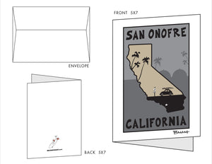 SAN ONOFRE ~ S.O.N.G.S. ~ 10 BLANK CARDS ~ 5x7