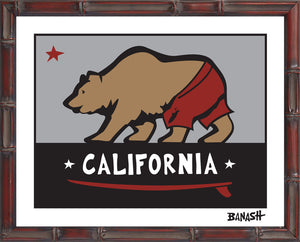 CALIFORNIA ~ SURF BEAR  ~ 16x20